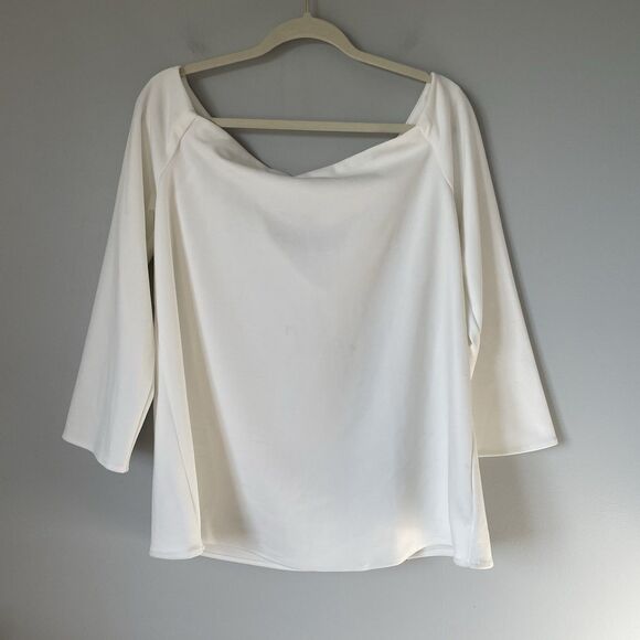 Tuckernuck Tops - Tuckernuck White Miranda Off The Shoulder Blouse Top 3/4 Sleeve Women's Size XL
